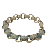 9.5" Pre-owned 9CT Stone Set Belcher Bracelet  (59.32g)